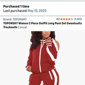 Amazon Red Track Pants & Joggers